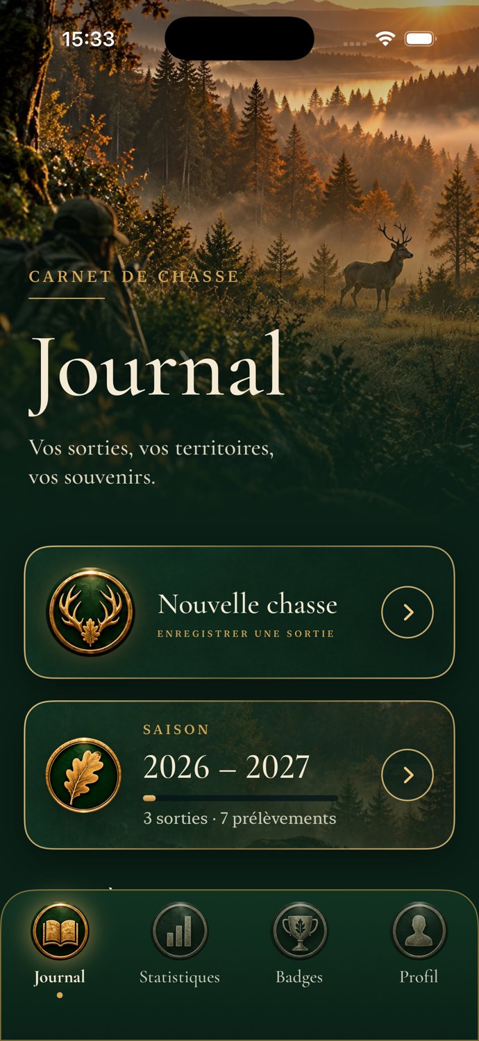 Écran Journal de l'app iPhone
